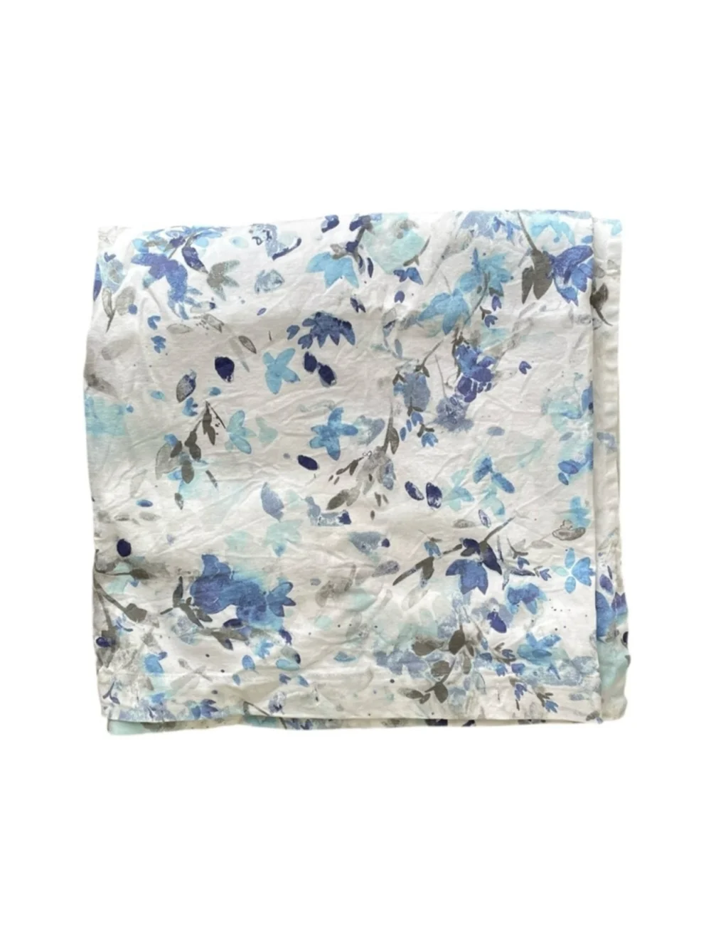 Ralph Lauren Cotton Floral Shower Curtain Blue White